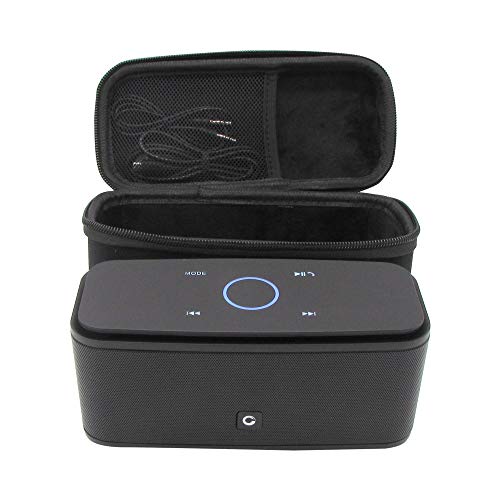 Case for Doss SoundBox Touch Wireless Bluetooth V4.0 Portable Speaker Protective Hard EVA Travel Shockproof Carrying Case Cover Storage Pouch Bag - Black - color: Black