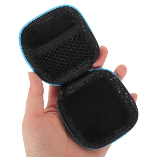 Toddmomy Portable EVA Earbuds Case with Zipper Water-Resistant Electronic Accessories Organizer Bag for Earphones Storage Pouch Compact Travel Holder for Headphones and Cables