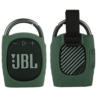 Silicone Case Compatible with JBL Clip 4 - Portable Mini Speaker Stand Up Protective Carrying Case Cover for JBL Clip 4 (Green) - color: Green