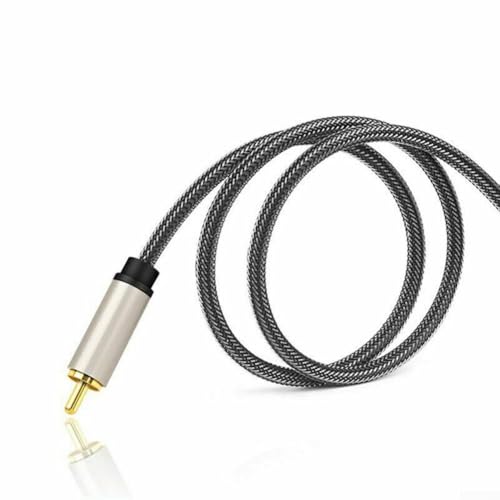 Digital Coaxial Audio Video Cable 3.5mm Male to SPDIF for RCA for TV Soundbar Soundbox Home Audio System Gold-Plated Connector Pure Copper Conductor Zinc Alloy Shell NylonBraided(2M) - size: 2M