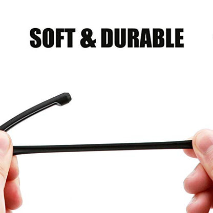 20 Pairs Eyeglasses Ear Hooks Retainers, Silicone Eyeglasses Anti-Slip Holder Stoppers Temple Tips Sleeve Retainer Eyewear Retainers Spectacle Stay For Eyeglasses, Sunglasses, Reading Glasses - color: Black+white