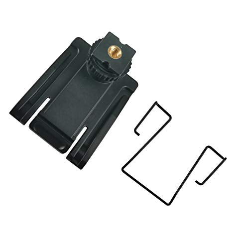 Hot Shoe Mount Adapter and Holder Belt Clip Compatible for S Ony, for Saramonic, for Boya Wireless Microphone fixe to DSLR Camera, Video Camera