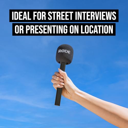 RØDE Interview GO Handheld Adaptor for RØDE Wireless Microphones (Black) - color: Black