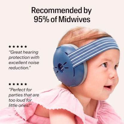 Alpine Muffy Baby Ear Muffs Noise Protection | Toddler Ear Protection | For babies up to 4 years | 24dB Sound Reduction | Baby Hearing Protection | Noise Reduction | Baby Essentials New Mom Gifts - color: Denim