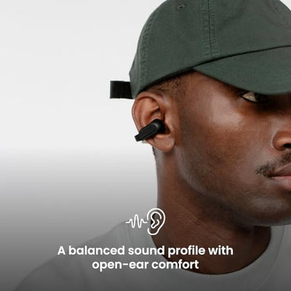 Sudio Audio B3 Open-Ear True Wireless Earbuds – Bluetooth 5.3 Clip-On Headphones with Secure Fit, Sweat-Resistant, Built-in Mic, Long Battery Life, Compatible with iPhone & Android (Black) - color: Black
