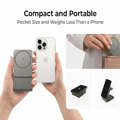 3 in 1 Charging Station for Apple, Wireless iPhone Charging Station for Multiple Devices, Foldable Magnetic Mag-Safe Charging Station for iPhone 17/16/15/14/13/12/pro/pro max,Apple Watch,AirPods
