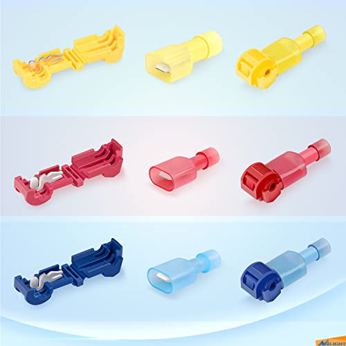 Nilight 360PCS T-Tap Wire Connectors Self-Stripping Quick Splice Terminals | Electrical Insulated Solderless for 22-18AWG 18-14AWG 12-20AWG Wires for Automotive Wiring Projects - size: 360Pcs 22-10AWG