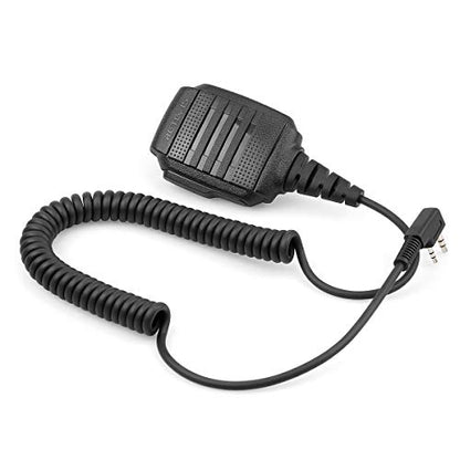 Retevis Walkie Talkie Speaker Mic, IP54 Waterproof Shoulder Mic, 2 Pack | 2 Pin, for RT68/RT22/RT21/H-777/RT86, Compatible with BAOFENG UV-5G Kenwood Samcom Arcshell Two Way Radios