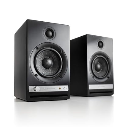 Audioengine HD4 Powered Bookshelf Speakers – Bluetooth 5.3 aptX Adaptive, | 24-Bit DAC, Desktop Speakers for Music, Gaming and Home Audio - Black - color: Black, style: Active