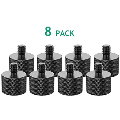 Mic Stand Adapter 5/8 female to 1/4 male Screw Adapter Mic Thread Screw for Microphone Stand Mic Mount 8 Piece by Rigych - color: 5/8 - 1/4