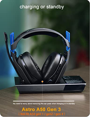 A50 Gen 3 Mod Kit - defean Replacement Earpads and Headband Compatible with Astro A50 Gen 3 Headset,Ear Cushions, Upgrade High-Density Noise Cancelling Foam, Added Thickness (Black Protein) | Replacement Earpads and Headband for Astro A50 Gen3,Upgrade Hig