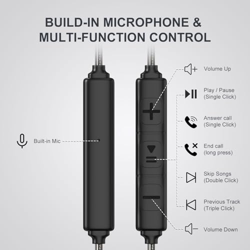 Cowyawn USB C Wired Earbuds, USB-C Headphone with Mic, in-Ear USBC Earphone
