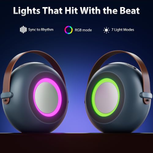 Passau 30W Portable Bluetooth Speaker with Deep Bass, Handle, 24H Play - color: Cyan