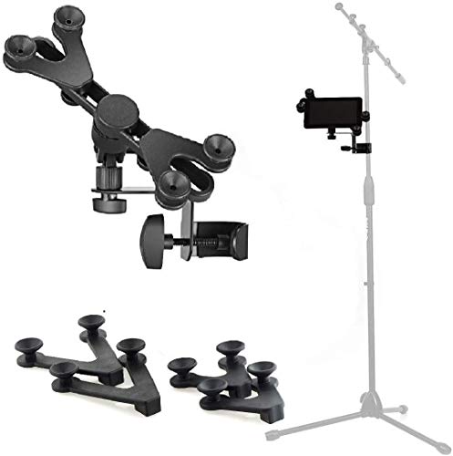 Hola! Music HM-MTH Microphone Music Stand Tablet Smartphone Holder Mount - Fits Devices from 6 to 15 Inch - size: 1 Pack