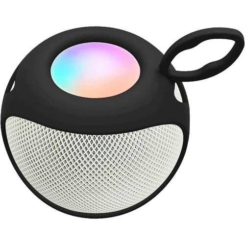 SaharaCase Silicone Sleeve Case for Apple HomePod Portable Bluetooth Speaker [Shockproof Bumper] Rugged Protection Anti-Slip Grip (Black) - color: Black