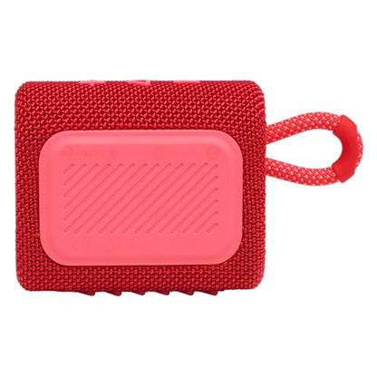 JBL Go 3 - Portable Mini Bluetooth Speaker, big audio and punchy bass, IP67 waterproof and dustproof, 5 hours of playtime, speaker for home, outdoor and travel (Red) - color: Red, style: GO3