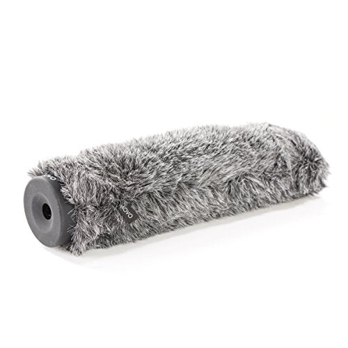 Movo WS-G200 Furry Rigid Windscreen for Microphones 18-23mm in Diameter and up to 8.6" (22cm) Long - Dark Gray - size: 7.8"
