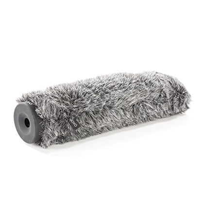 Movo WS-G200 Furry Rigid Windscreen for Microphones 18-23mm in Diameter and up to 8.6" (22cm) Long - Dark Gray - size: 7.8"