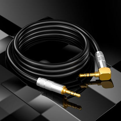 3.5mm AUX Cord 3ft, Stereo Audio Cable 90 Degree 3.5mm Male to Male Stereo Aux Gold-Plated Pure Copper Shell Right Angle Aux Cable Clear Sound - size: 3.2ft/1M, style: 3.5mm Right Angle