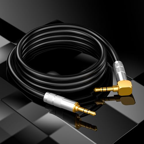 3.5mm AUX Cord 9.8ft, Stereo Audio Cable 90 Degree 3.5mm Male to Male Stereo Aux Gold-Plated Right Angle Cable Pure Copper Shell Clear Sound - size: 9.8ft/3M, style: 3.5mm Right Angle