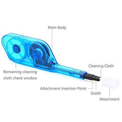 Fiber Optic Cleaning Tool for MPO and MTP Connectors MPO One Click Cleaner, 500 Cycles Cleaning Connector Equipment