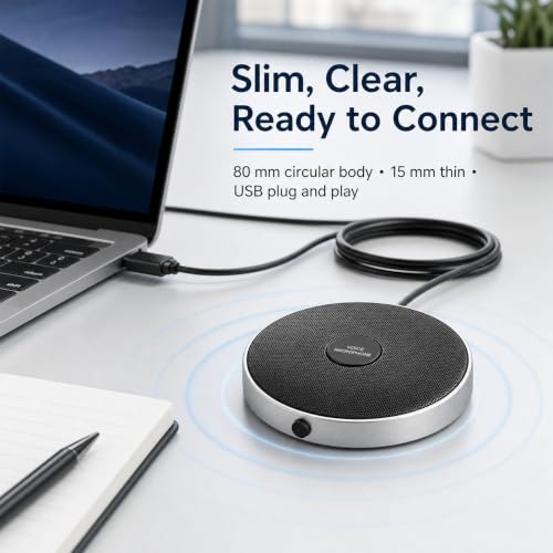 Conference USB Microphone No Speaker,Desktop Computer Mic, Noise-Canceling Technology, Plug & Play, Compatible with Windows & MacOS - style: retro