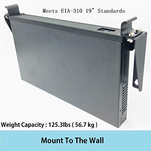 1U 19" Vertical Wall Mount Rack- Heavy Duty | Wall Mount Patch Panel Bracket for 19 inches Data and Network Equipment,Supports up to 125 lbs /56 kgs (1U150)
