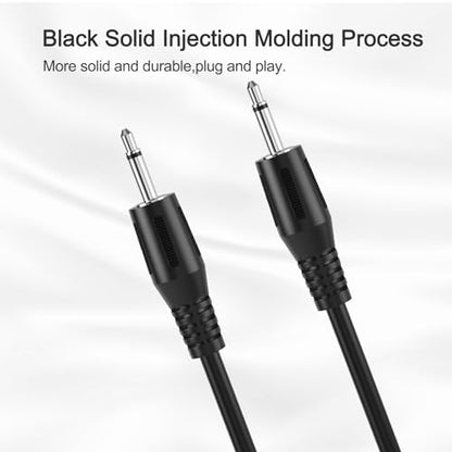 2-Pack 3FT Replacement 3.5mm Male Jack to Bare Wire Open End TS 2 Pole Mono 1/8" 3.5mm Jack Plug Connector AUX Audio Cable for Scanner,Speaker PA horns,morse key, cooling fans, power amp Repair (3ft) - size: 3ft