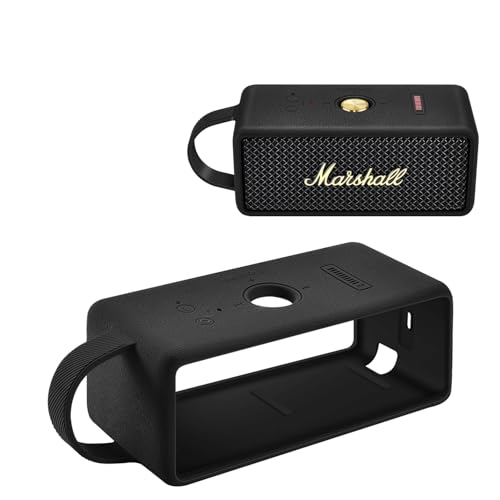 Silicone Case for Marshall EMBERTON III Portable Bluetooth Speaker,Soft Silicone Protective Case Compatible with Marshall EMBERTON III Portable Bluetooth Speaker (Black) - color: Black