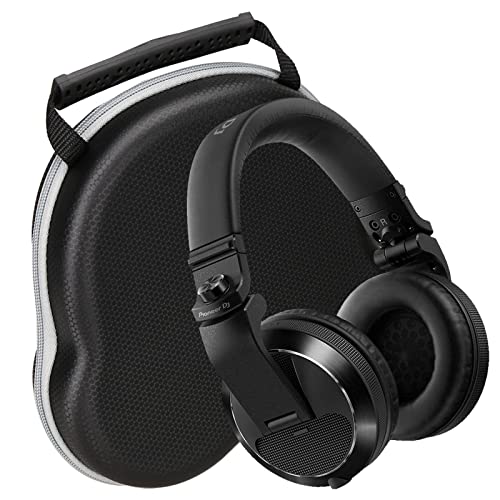 Hard Shell Headphone Carrying Case Compatible with Pioneer DJ HDJ-X5, AirPods Max, SteelSeries Arctis Series - EVA Shockproof Protective Travel Storage Bag, Black