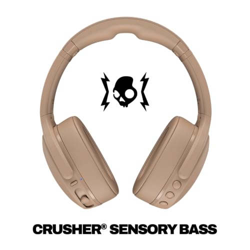 Skullcandy Crusher Evo Wireless Multi-Sensory Bass Headphones - Primer | Bluetooth, Noise Isolating Over-Ear Fit, 40 Hours Battery, Microphone, Working Out, Gym, Travel, Studying, Music - color: Primer