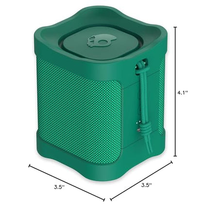 Skullcandy Terrain Mini Wireless Bluetooth Speaker - IPX7 Waterproof Portable Speaker with Dual Custom Passive Radiators, 14 Hour Battery, Nylon Wrist Wrap, & True Wireless Stereo (Green)