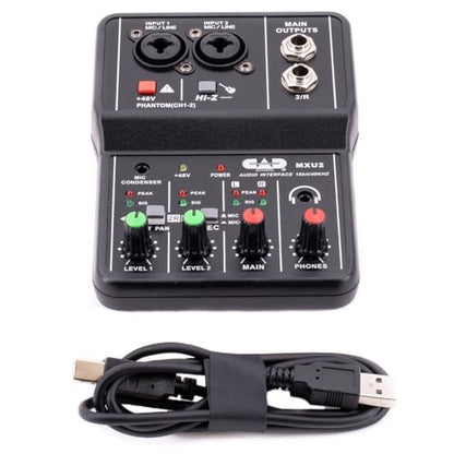 CAD Audio MXU2 2‑Channel USB Audio Mixer with XLR Combo Inputs - style: MXU2 2-Channel Mixer