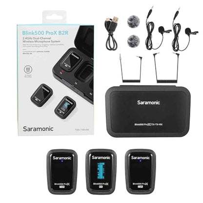 Saramonic Blink 500 Prox B2R 2-Person Wireless Clip-On Microphone System with On-Board Recording & Lavaliers