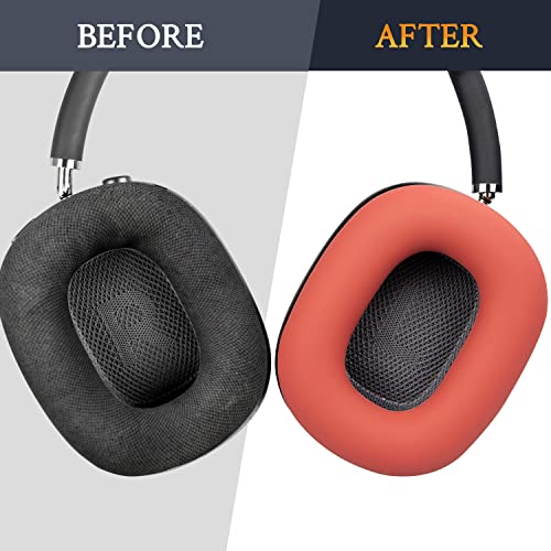 SOULWIT Sweat Proof Silicone Ear Cover for AirPods Max, Comfortable Fit for Gym Exercise, Easy to Clean, No Sound Quality Loss - Red - color: Red