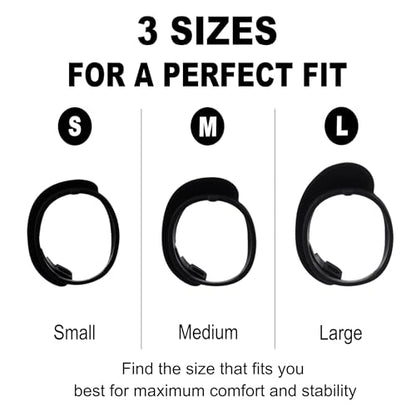 Replacement Ear Tips for Bose QuietComfort Ultra Earbuds 1/2nd Gen | Anti-Slip Silicone Wingtip Covers Eartip with Portable Storage Box (3 Pairs, Black, S/M/L)