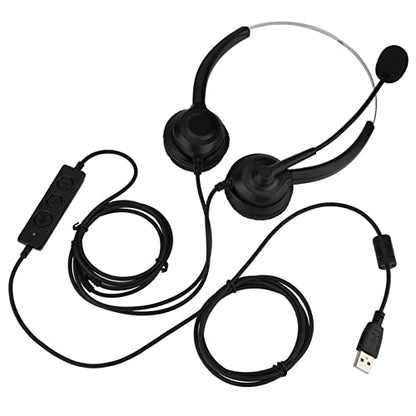 ZJchao Pro Gaming Headset with Ultra Soft Ear Cups Noise Cancelling Mic Plug and Play USB for PC Laptop Lightweight Fatigue Design