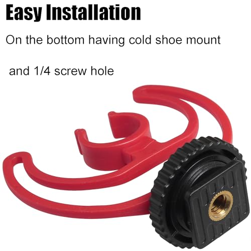 2PCS Interview Dedicated DSLR Camera Microphone Shock Mount Bracket Hot Shoe Mount Accessory Suitable for Video Blogging Live Streaming Video Conferencing Interviews