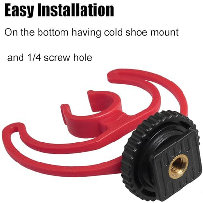 2PCS Interview Dedicated DSLR Camera Microphone Shock Mount Bracket Hot Shoe Mount Accessory Suitable for Video Blogging Live Streaming Video Conferencing Interviews