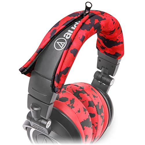 WC PadZ & BandZ Bundle - Replacement Earpads and Headband Cover for ATH M50X and M Series Headphones | Red Camo Pack