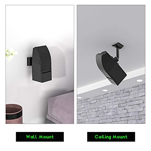 Wall and Ceiling Mount for Bose 161, 151 SE Environmental Speakers, Multiple Tilt & Swivel Adjustable Mounting Bracket Compatible with Bose Model 100 Speakers, Single Black - color: Black