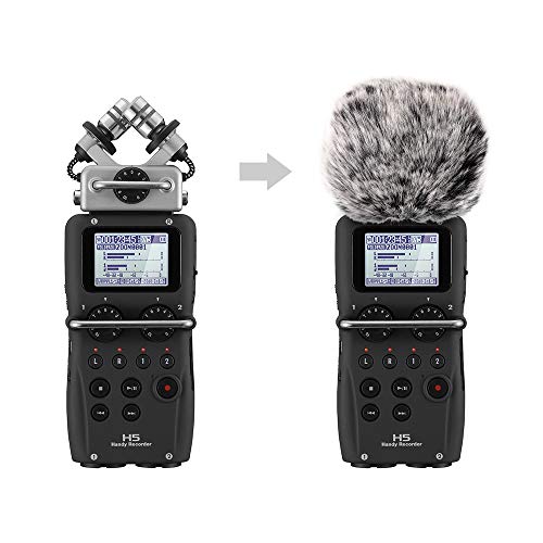 ChromLives Furry Windscreen Muff, Mic Cover Wind Muff, Outdoor Microphone Wind Cover Compatible with Zoom H5 H6 and More, Grey - color: H6 Mic Windscreen