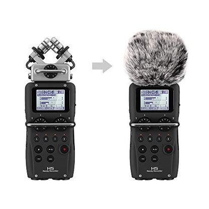 ChromLives Furry Windscreen Muff, Mic Cover Wind Muff, Outdoor Microphone Wind Cover Compatible with Zoom H5 H6 and More, Grey - color: H6 Mic Windscreen
