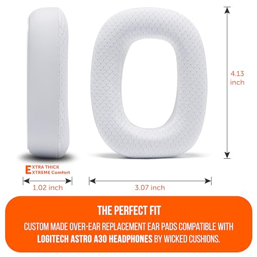 WC Freeze A30 - Cooling Gel Earpads for Logitech Astro A30 - color: White