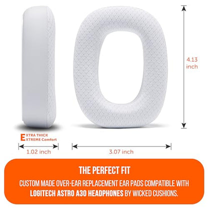 WC Freeze A30 - Cooling Gel Earpads for Logitech Astro A30 - color: White