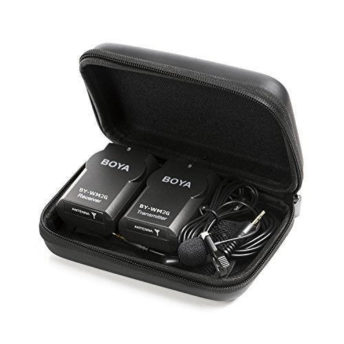 BOYA BY-WM2G Compact Wireless Microphone, 15m Operation Range, Works with GoPro, Smartphone, Tablet, Audio Recorder