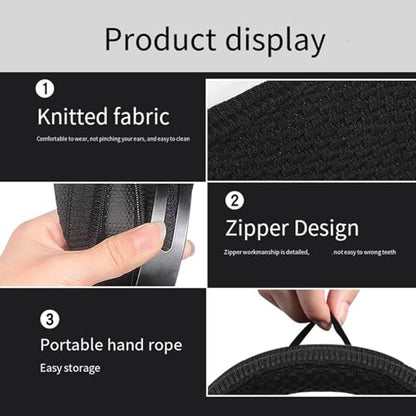 Headphone Headband Cushion Covers Headbeam Sleeve Easy to Use with Smooth Zippers for HE300 HE400 Headphones Earpads