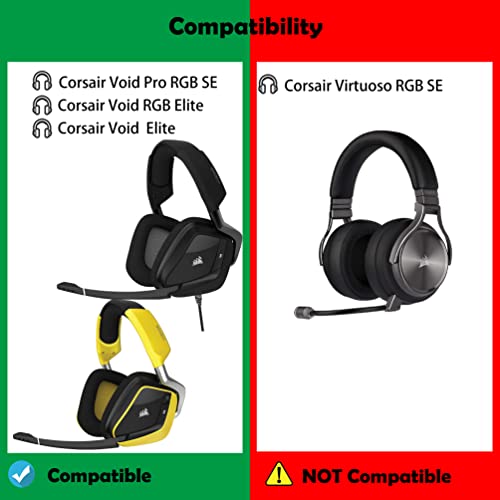 Void Pro Wired Wireless Gaming Headset Ice-Feel Gel Layer Replacement Earpads Compatible with Corsair Void/Void Pro Wired 7.1 Wireless Gaming Headsets Earpads Cushion