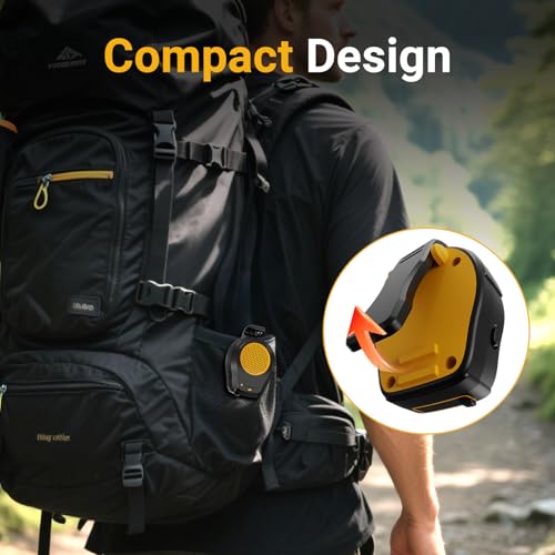 Redpepper Wearable Bluetooth Speaker, Clip-On Wireless Jobsite Pro IPX6 Waterproof Portable Speaker, Built-in Mic for Hands-Free Music/Calls