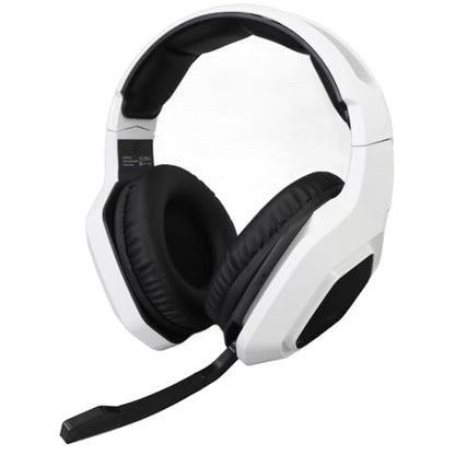 Gaming Headset, Gaming Headphone Memory with Foam Ear Cushions, Active Noise Cancelling Mic 3.5mm Wired Connection PC Gaming Headphone for (White) - color: White